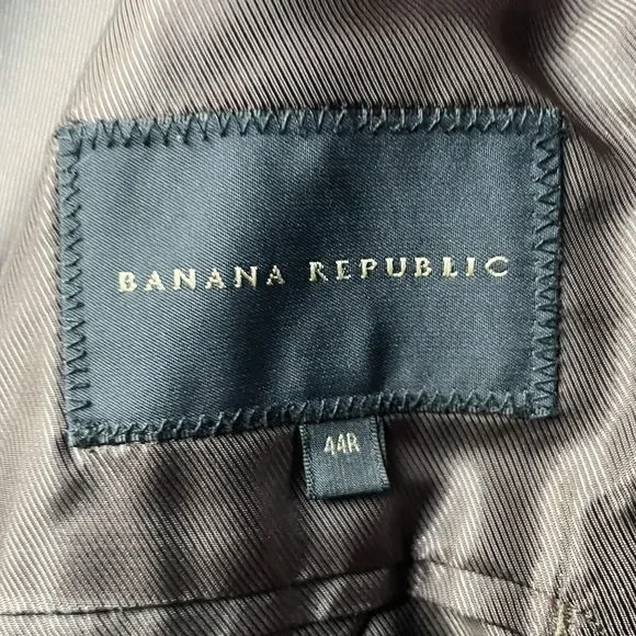 Banana Republic Nubuck Leather Bomber Jacket Brown 44R/XL Men MINT